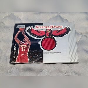 MM4 2000 Topps Stadium Club Game-Worn Jersey SC-AH3 Jim Jackson Atlanta Hawks